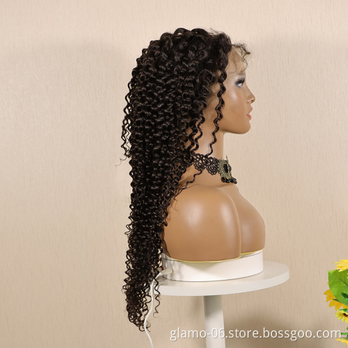 13x4 Curly Wave Lace Front Brazilian Virgin Human Hair Wigs,150% Density Short Bob Wig Pre Plucked Natural Hairline Curly Wigs